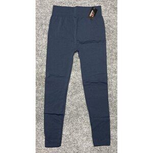 Active Club Leggings Pants Womens Plus 1X/2X Blue Stretch Elastic Waist New